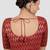 Maroon & gold zigzag pattern cotton readymade saree blouse