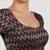 Navy blue & gold zigzag pattern cotton readymade saree blouse