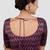 Purple & gold zigzag pattern cotton readymade saree blouse
