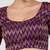 Purple & gold zigzag pattern cotton readymade saree blouse