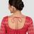 Rani & gold zigzag pattern cotton readymade saree blouse