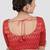 Red & gold zigzag pattern cotton readymade saree blouse