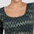 Teal blue & gold zigzag pattern cotton readymade saree blouse
