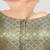 Brocade grey elbow sleeves round neck padded readymade saree blouse