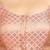 Brocade peach elbow sleeves round neck padded readymade saree blouse