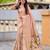 soft pure muga cotton  saree with meenakari  weaving  motifs and contrast blouse