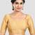 Golden grace: ethnic round neck elbow sleeves readymade saree blouse