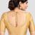 Golden grace: ethnic round neck elbow sleeves readymade saree blouse