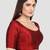 Maroon kora silk elbow sleeves round neck padded readymade saree blouse