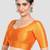 Mustard kora silk elbow sleeves round neck padded readymade saree blouse