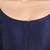 Navy blue kora silk elbow sleeves round neck padded readymade saree blouse