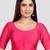 Rani kora silk elbow sleeves round neck padded readymade saree blouse