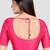 Rani kora silk elbow sleeves round neck padded readymade saree blouse