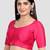 Rani kora silk elbow sleeves round neck padded readymade saree blouse