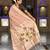 soft pure muga cotton  saree with meenakari  weaving  motifs and contrast blouse