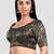 Black banarasi brocade short sleeves padded readymade saree blouse