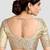 Cream banarasi brocade short sleeves padded readymade saree blouse