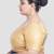 Gold exquisite printed brocade elbow sleeves readymade saree blouse