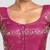 Magenta banarasi brocade short sleeves padded readymade saree blouse