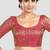 Rani banarasi brocade short sleeves padded readymade saree blouse