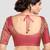 Rani banarasi brocade short sleeves padded readymade saree blouse