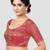 Rani banarasi brocade short sleeves padded readymade saree blouse