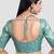 Sky blue banarasi brocade short sleeves padded readymade saree blouse