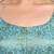 Sky blue banarasi brocade short sleeves padded readymade saree blouse