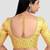 Yellow banarasi brocade short sleeves padded readymade saree blouse