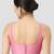 Pink plain silk spaghetti padded readymade saree blouse