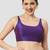 Purple plain silk spaghetti padded readymade saree blouse
