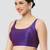 Purple plain silk spaghetti padded readymade saree blouse