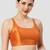 Orange plain silk spaghetti padded readymade saree blouse
