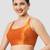 Orange plain silk spaghetti padded readymade saree blouse