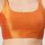 Orange plain silk spaghetti padded readymade saree blouse