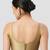 Gold plain silk spaghetti padded readymade saree blouse