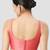 Peach plain silk spaghetti padded readymade saree blouse