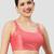 Peach plain silk spaghetti padded readymade saree blouse