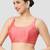 Peach plain silk spaghetti padded readymade saree blouse
