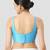 Sky blue plain silk spaghetti padded readymade saree blouse