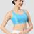 Sky blue plain silk spaghetti padded readymade saree blouse