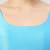 Sky blue plain silk spaghetti padded readymade saree blouse