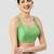 Light green plain silk spaghetti padded readymade saree blouse