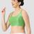 Light green plain silk spaghetti padded readymade saree blouse