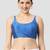Royal blue plain silk spaghetti padded readymade saree blouse