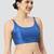Royal blue plain silk spaghetti padded readymade saree blouse