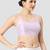 Light violet plain silk spaghetti padded readymade saree blouse