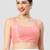 Light peach plain silk spaghetti padded readymade saree blouse