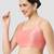 Light peach plain silk spaghetti padded readymade saree blouse