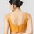 Yellow plain silk spaghetti padded readymade saree blouse